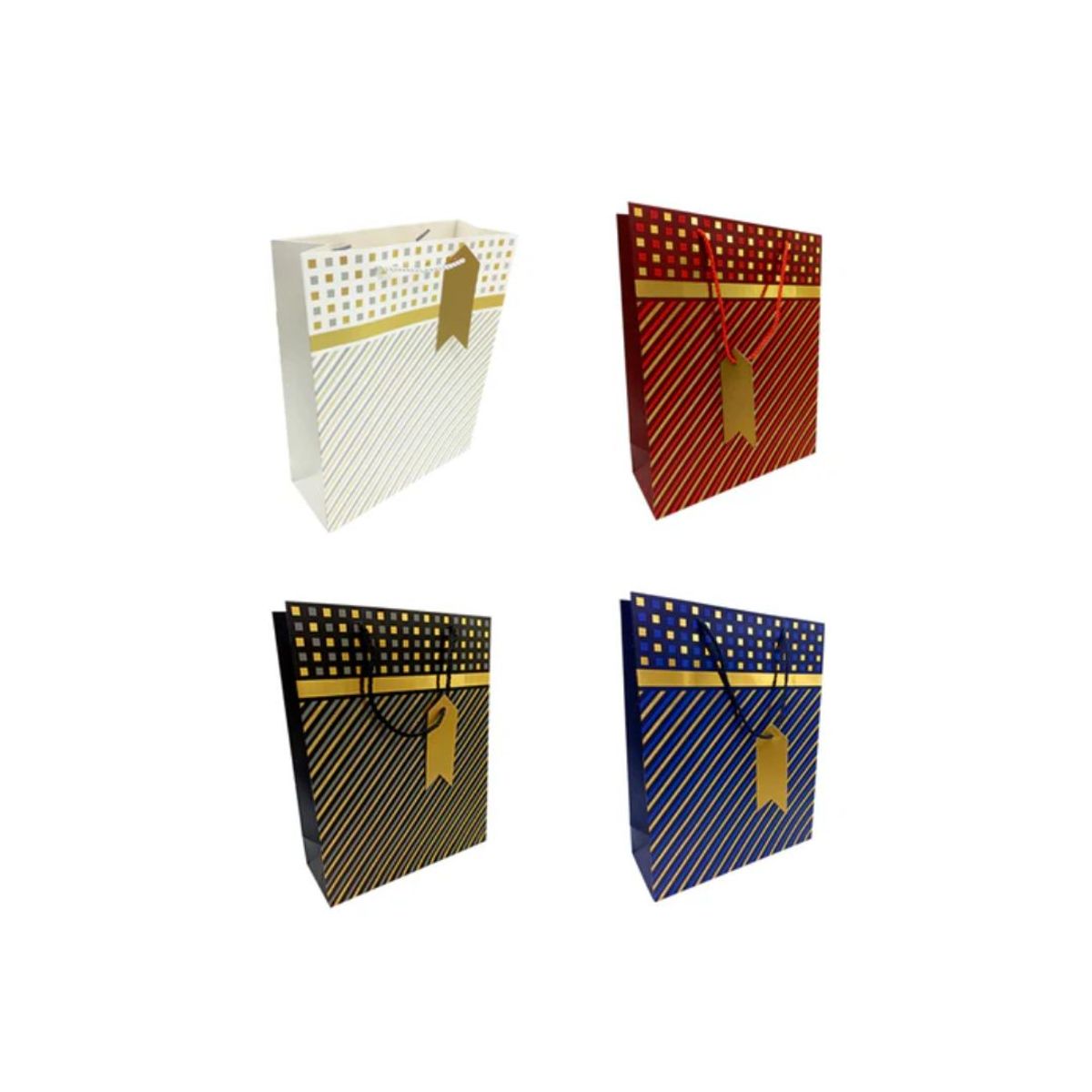 GENERICO - Bolsa de Regalo Golden Stripes 12pcs