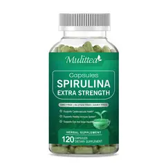 GENERICO - Spirulina 100% Organica Super Alimento Verde 2000mg 120 Caps