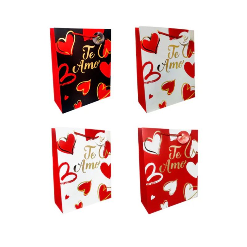 GENERICO - Bolsa de Regalo Te Amo Basic 12pcs