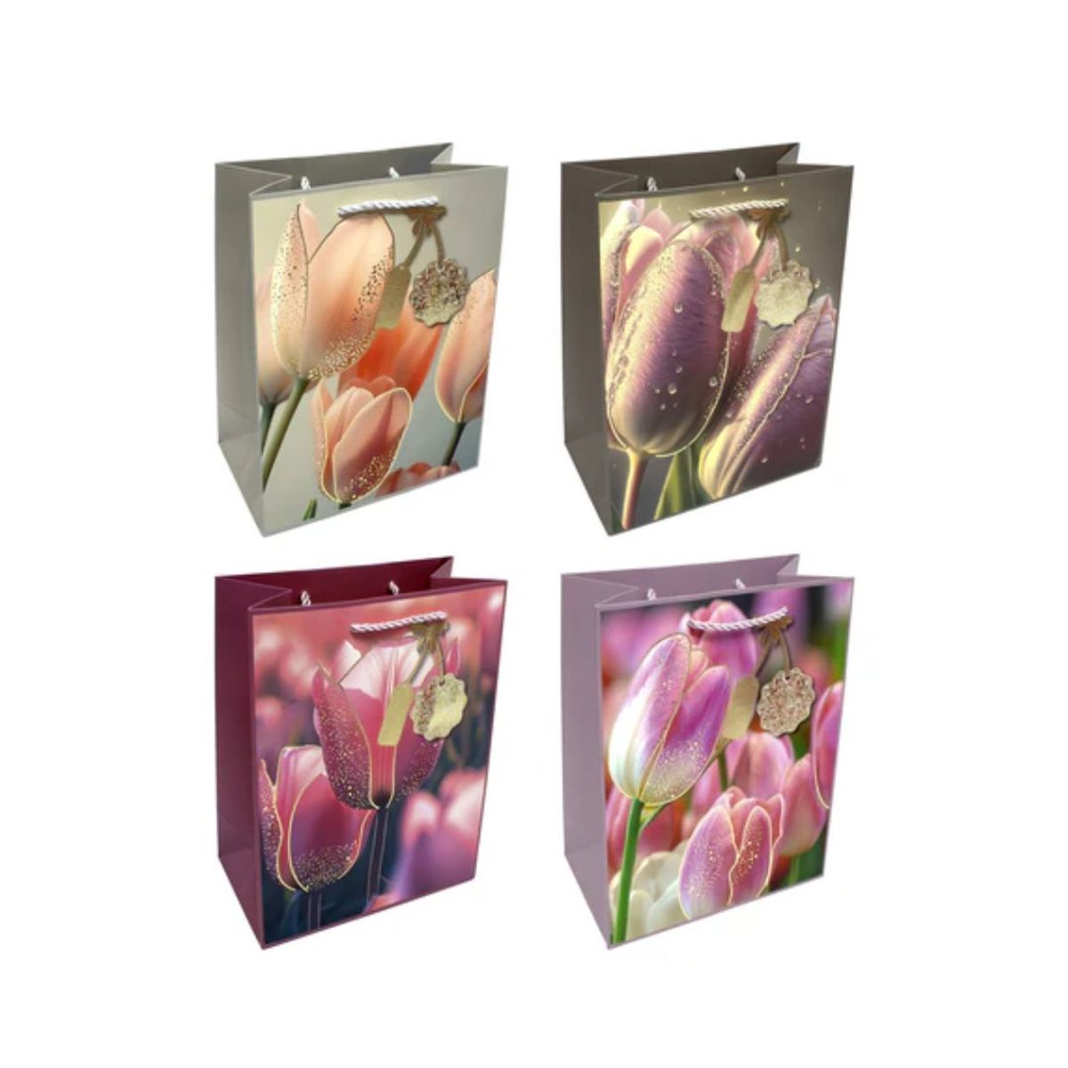 GENERICO - Bolsa de Regalo Tulipanes 12pcs