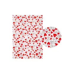 GENERICO - Papel Celofan Corazones Chicos 70 X 100 Cm 50pcs