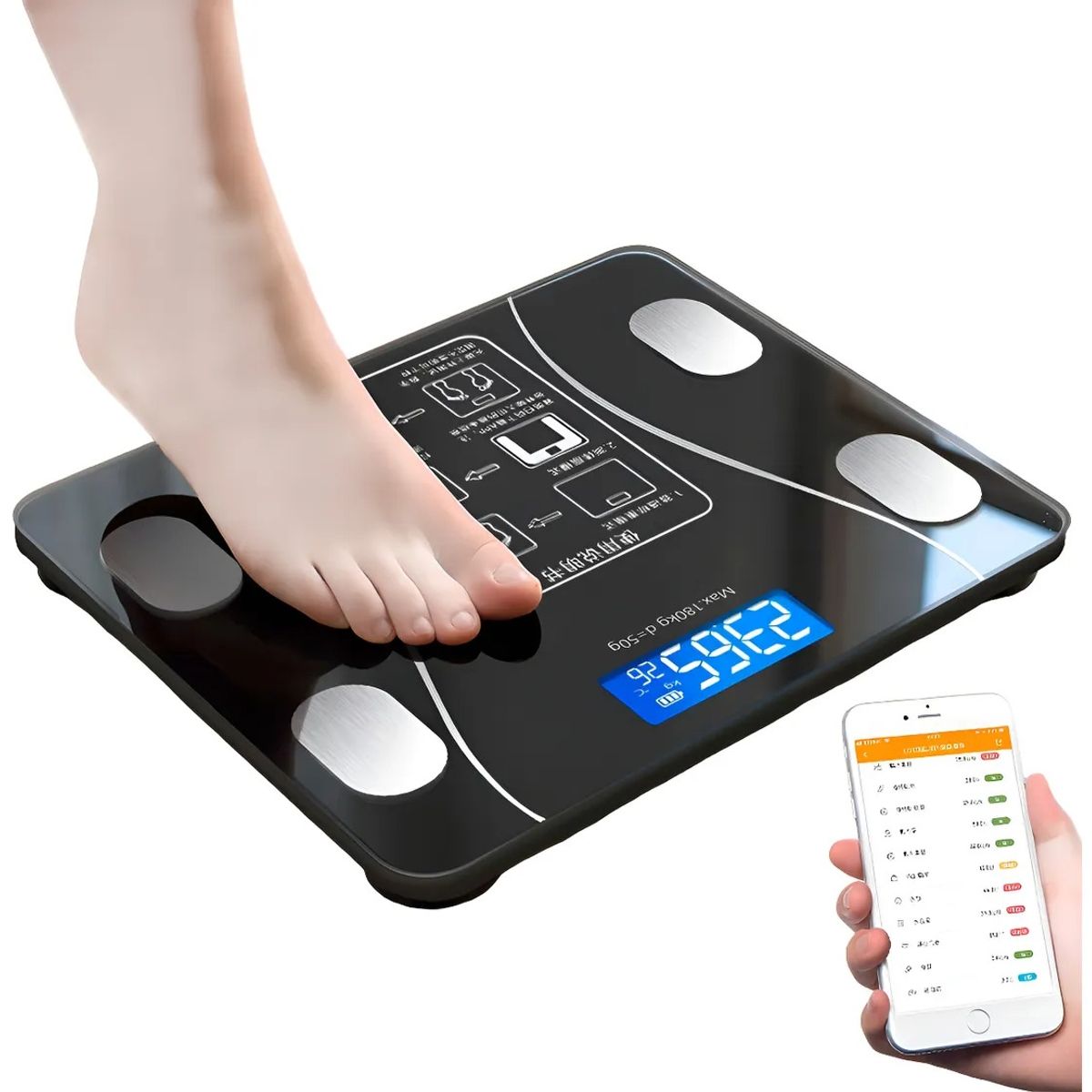 GENERICO - Báscula Inteligente De Bioimpedancia Digital Bluetooth