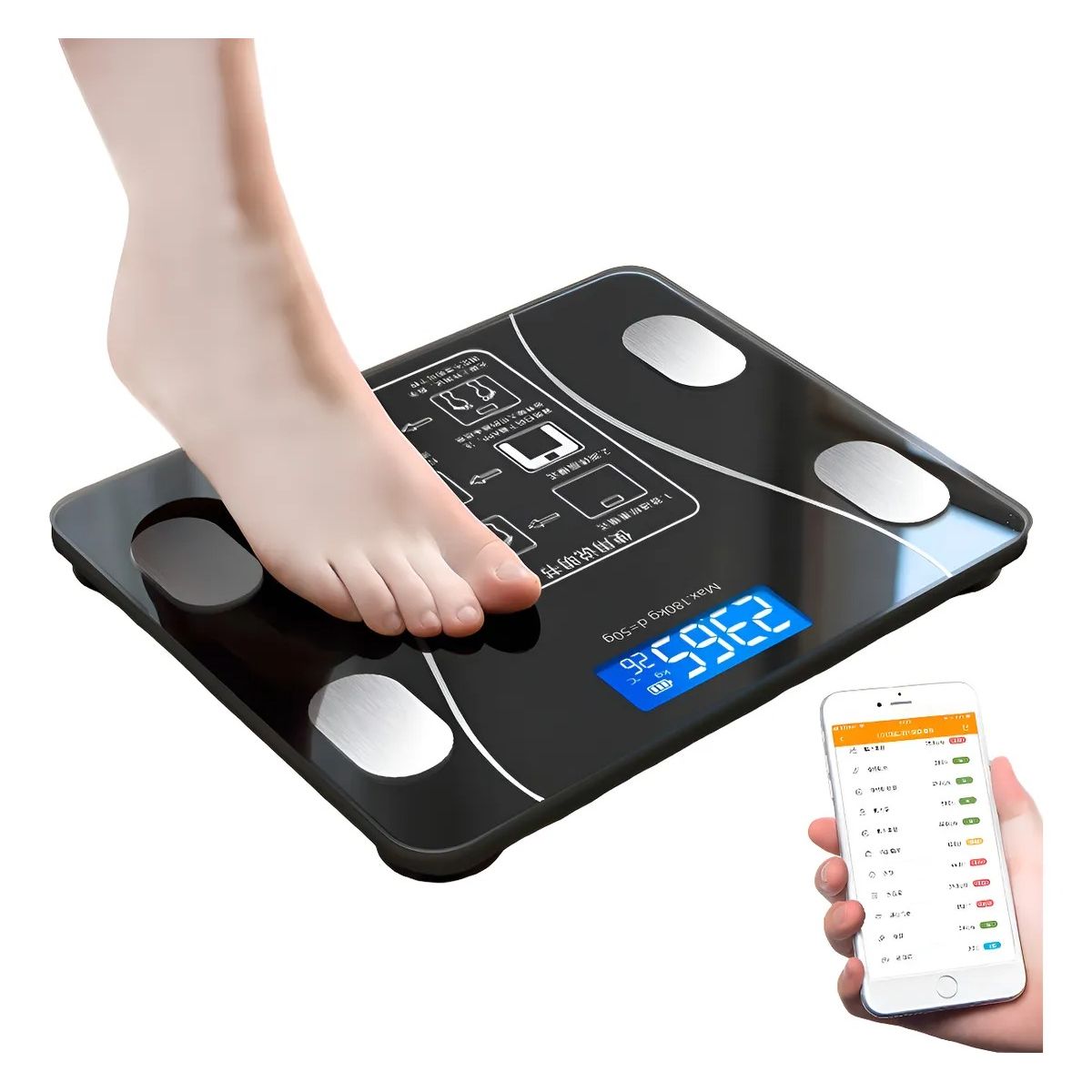 GENERICO - Báscula Inteligente De Bioimpedancia Digital Bluetooth