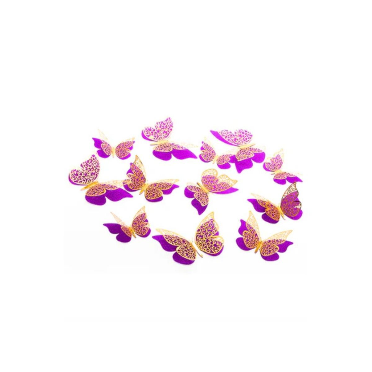GENERICO - Deco Mariposas Morado 12 pcs