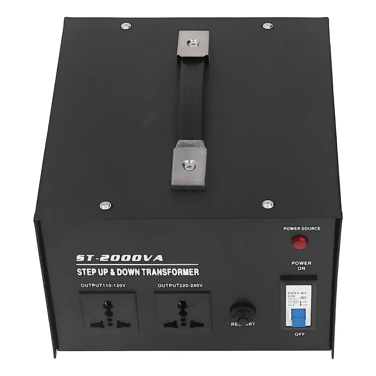 GENERICO - Transformador Voltaje 110v - 220v De 2000 Watts