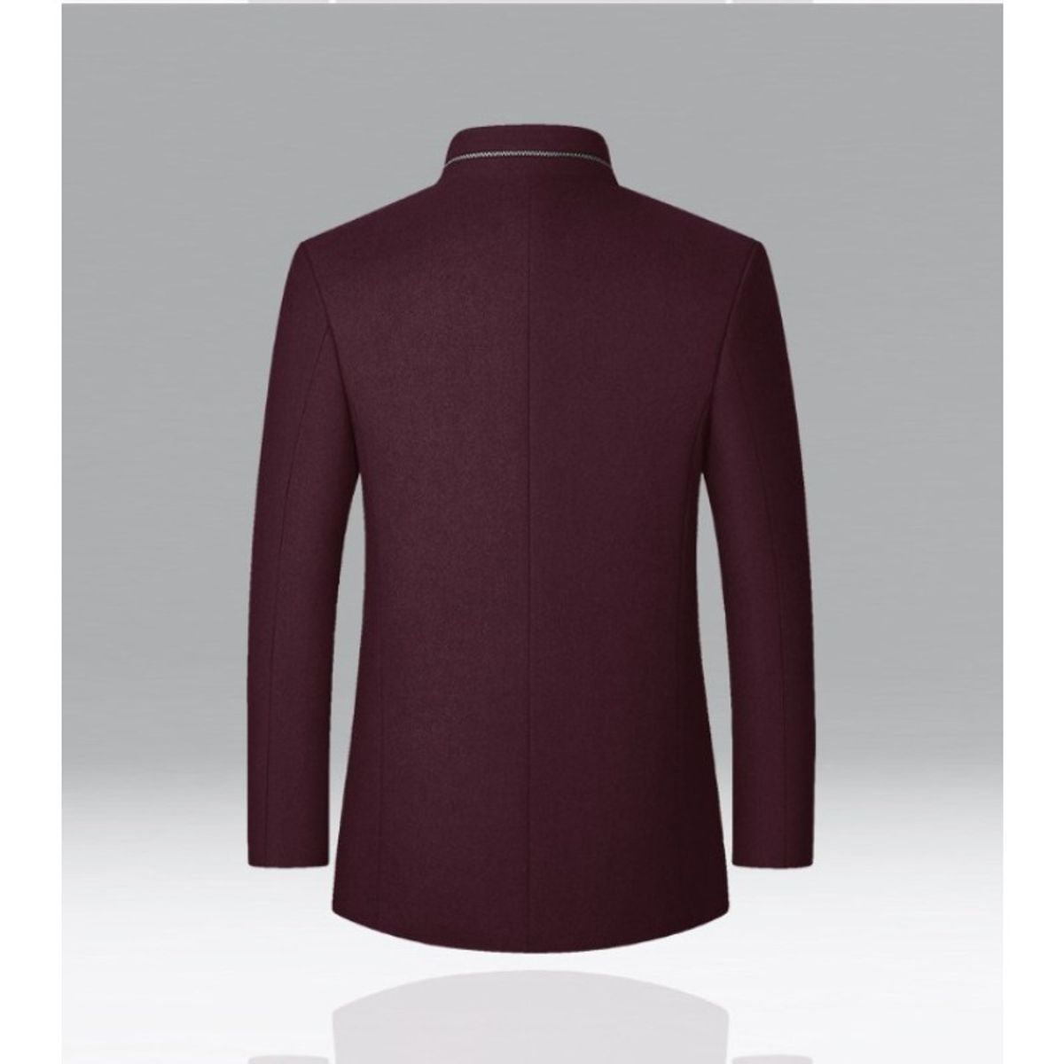 TIOZONEY - Chaqueta de cuello alto para hombre-Rojo