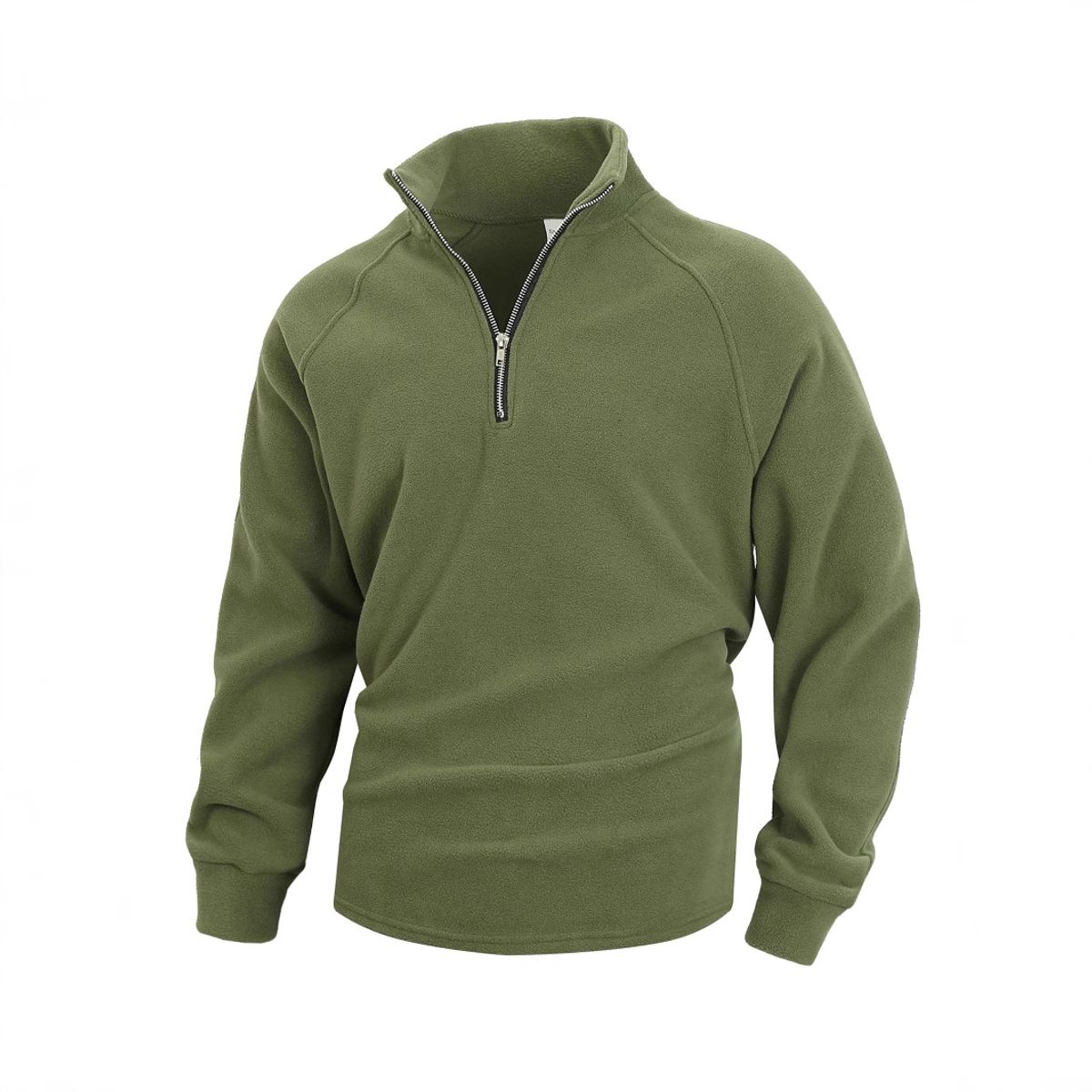 TIOZONEY - Chaqueta de forro polar con cremallera-Verde