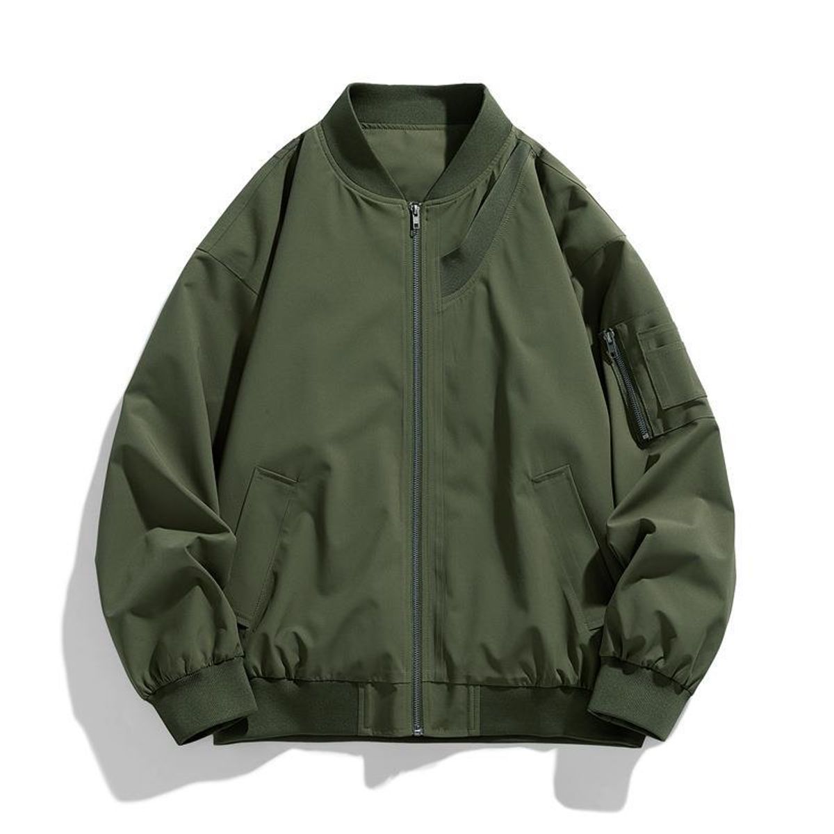 TIOZONEY - Chaqueta bomber para hombre-Verde