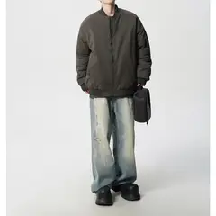 TIOZONEY - Chaqueta bomber para hombre-Verde