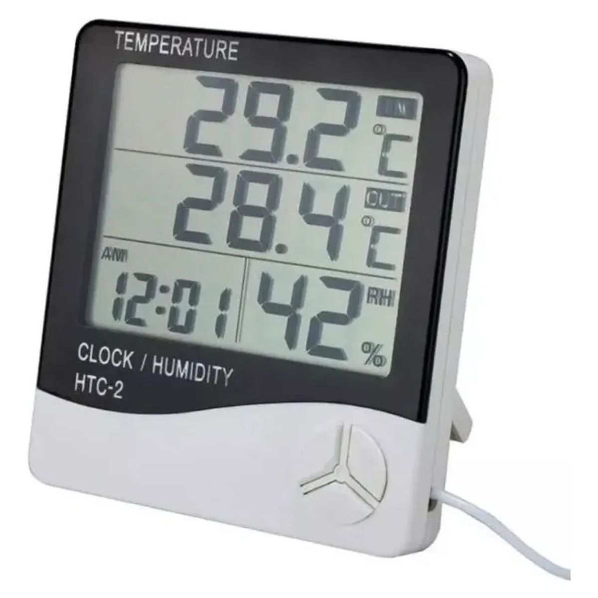 GENERICO - Higrómetro C Sonda Externa Reloj Alarma