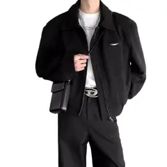 TIOZONEY - Chaqueta de béisbol para hombre-Negro