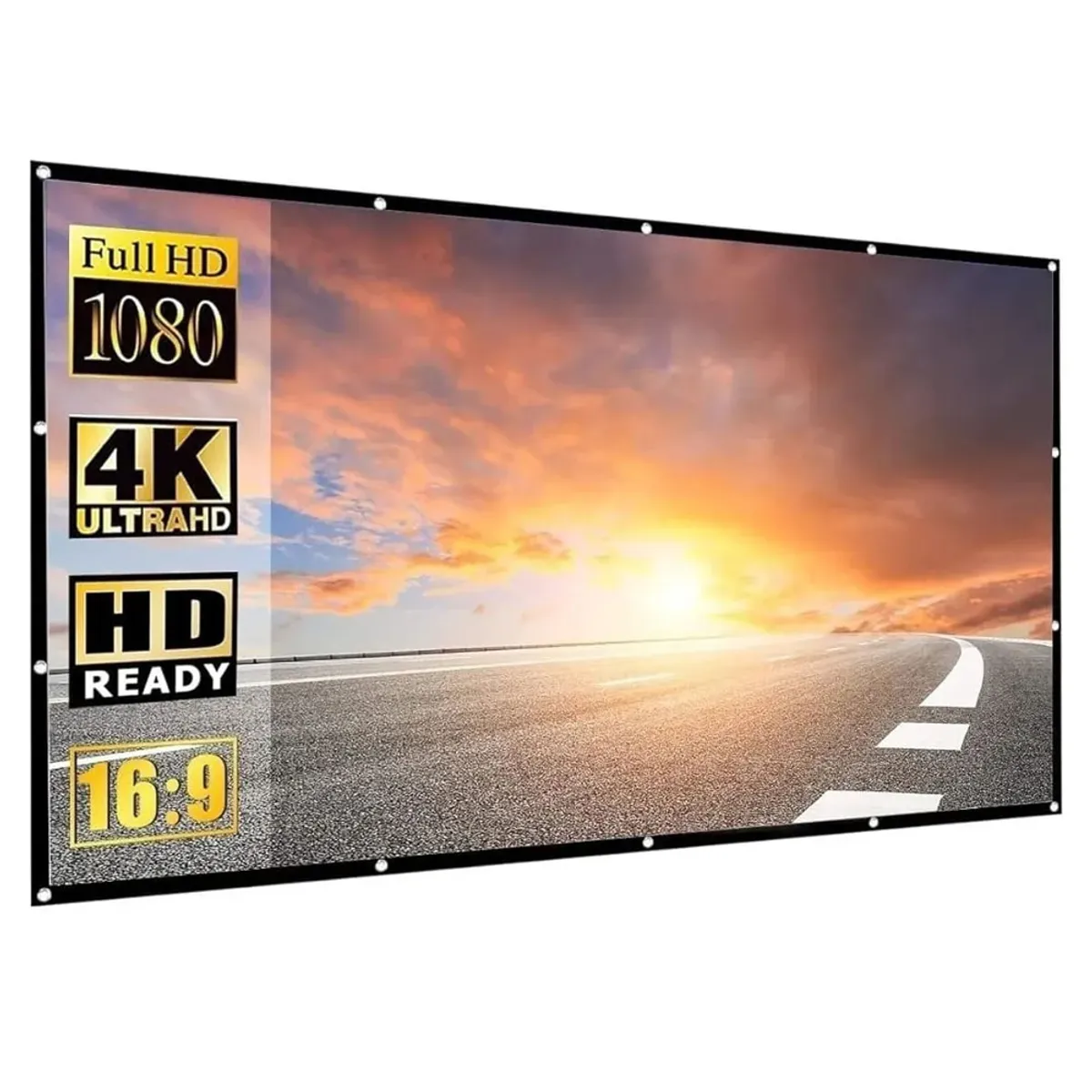 KINDA NICE - Telones Para Proyector 100 Pulgadas Cortina 16:9