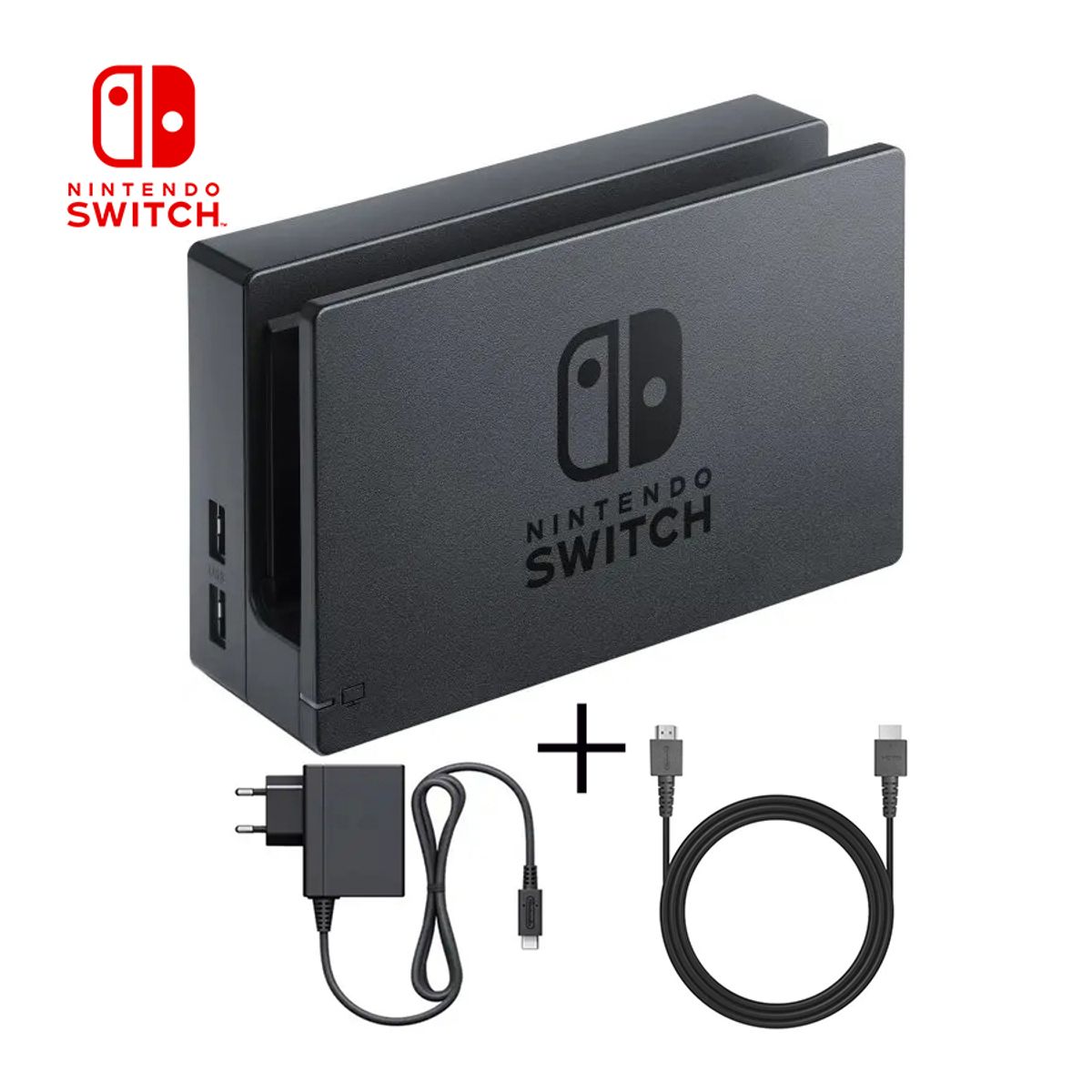 NINTENDO - DockSet Base adaptador de corriente y hdmi Switch Reacondicionado