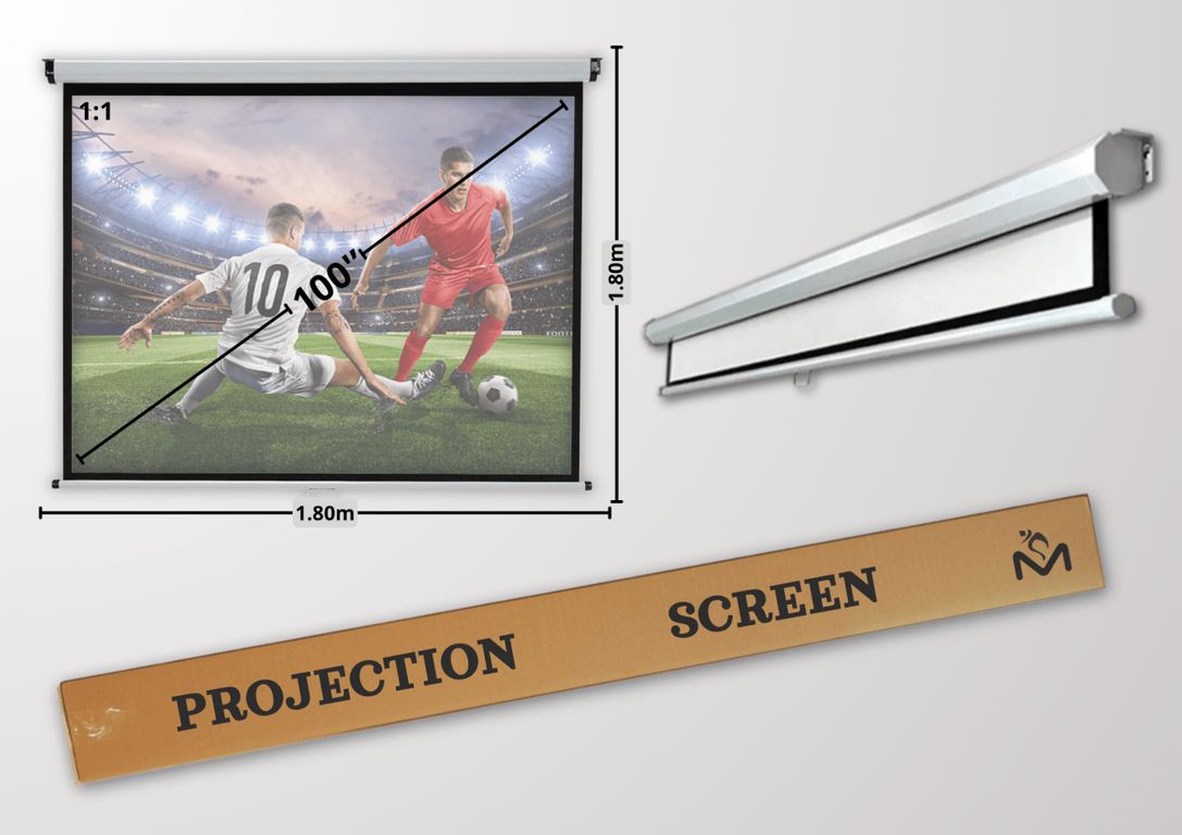 MALIK Telon Mural 180x180 cm 1:1 100 pulg. para NeoPix 520