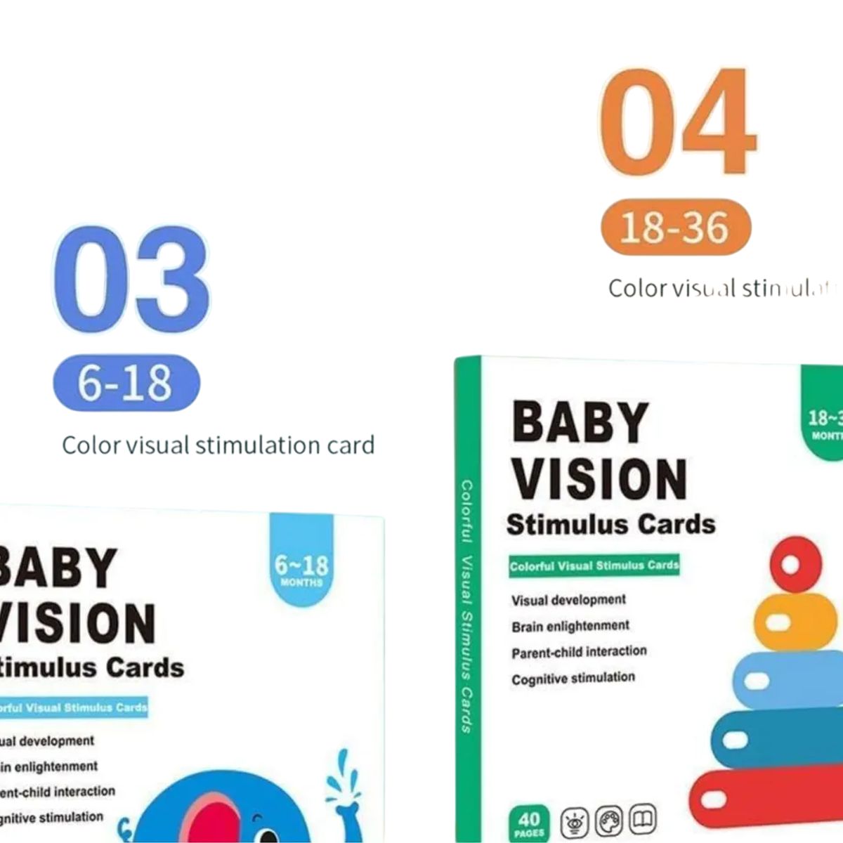 GENERICO - Tarjeta Estimulación Visual Bebés 18-36 Meses