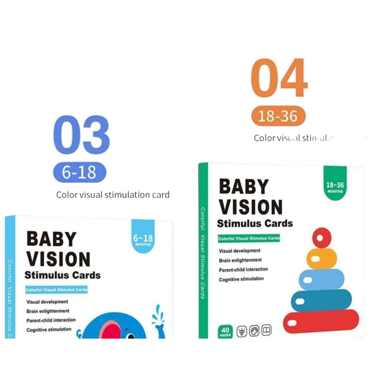 GENERICO - Tarjeta Estimulación Visual Bebés 18-36 Meses