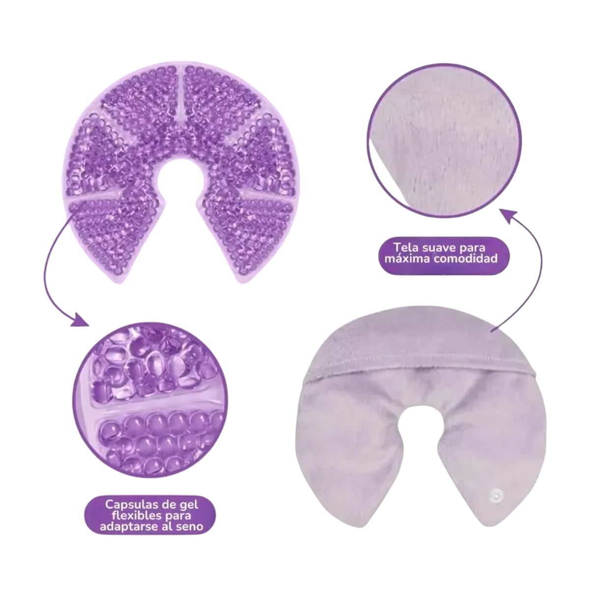 GENERICO - Almohadillas En Gel Para Lactancia Materna, 2 Unid + 2 Funda