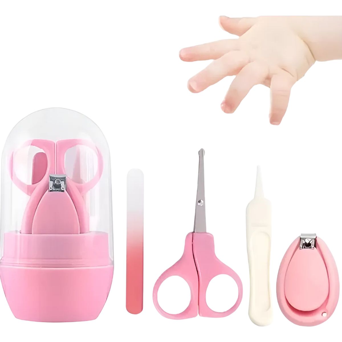 GENERICO - Set De Cuidado Para Bebés Higiene 4 En 1 Kit Bebé Corta Uñas