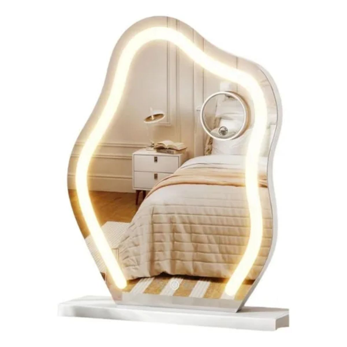 CRUSEC - Espejo Con Luces Led 46 x 42 Para Tocador Maquillaje