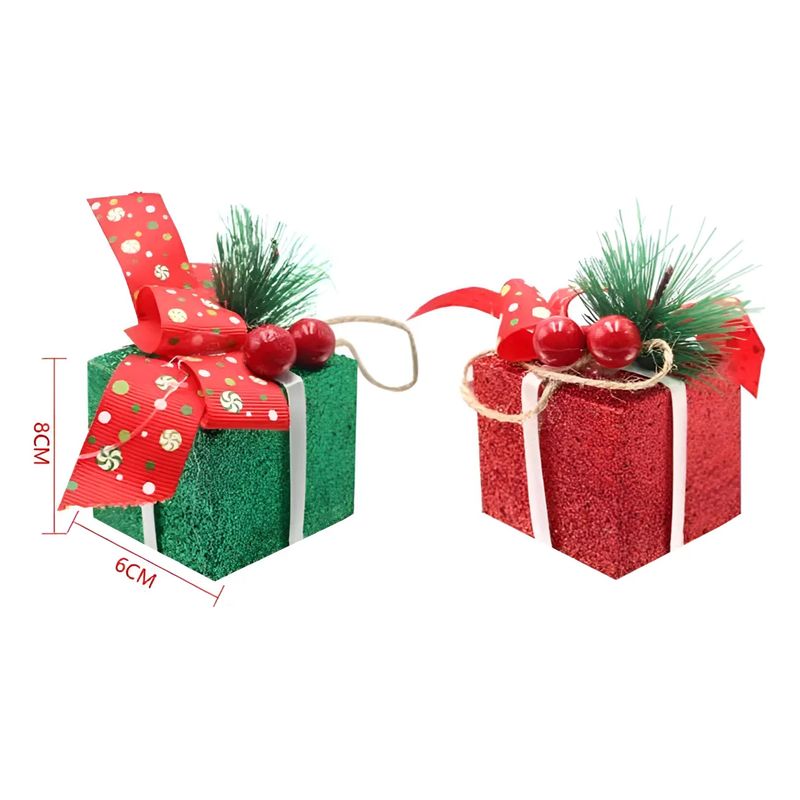 GENERICO - Pack 12 Adornos Colgante De Caja Regalo
