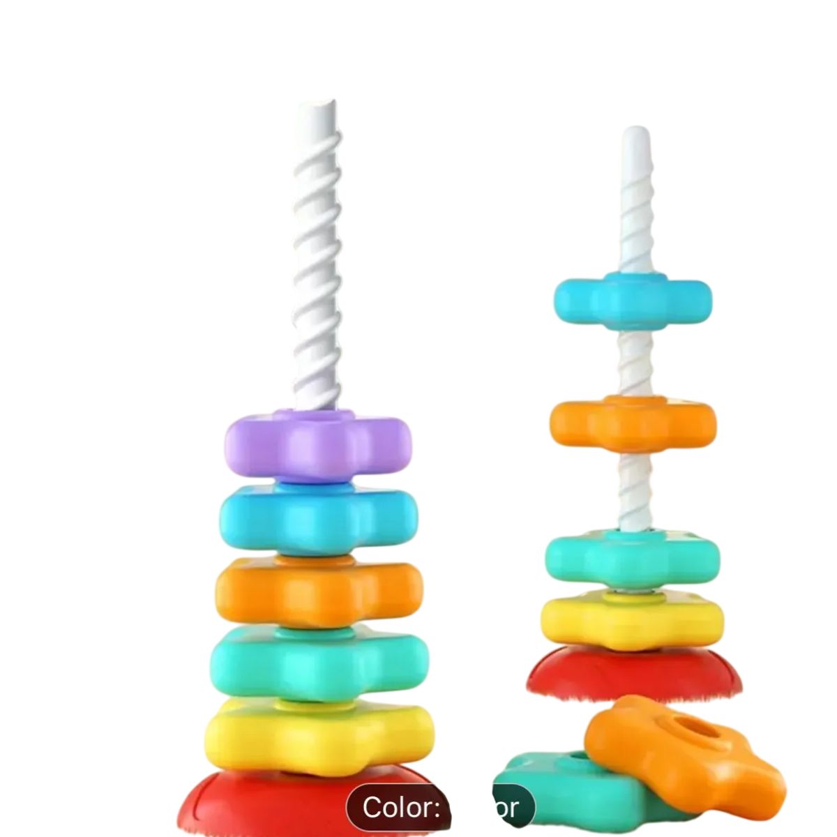 GENERICO - Torre De Aros Juego Didáctico Apilable Bebes