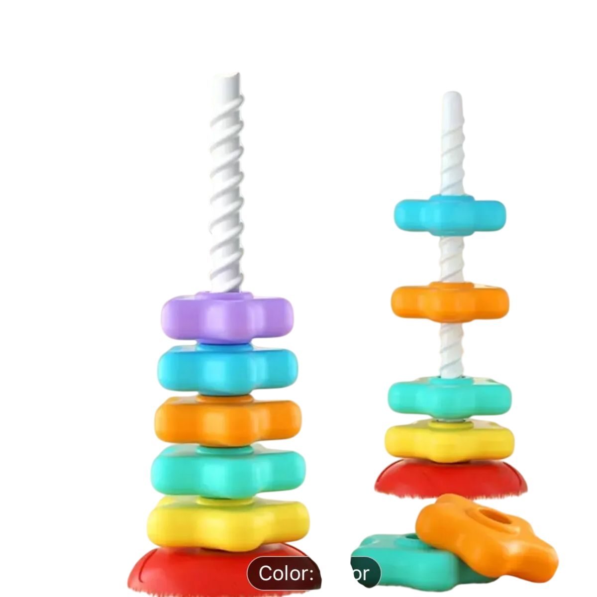 GENERICO - Torre De Aros Juego Didáctico Apilable Bebes