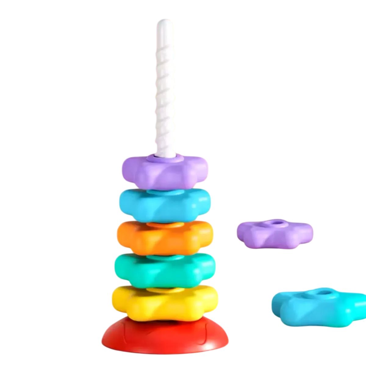 GENERICO - Torre De Aros Juego Didáctico Apilable Bebes