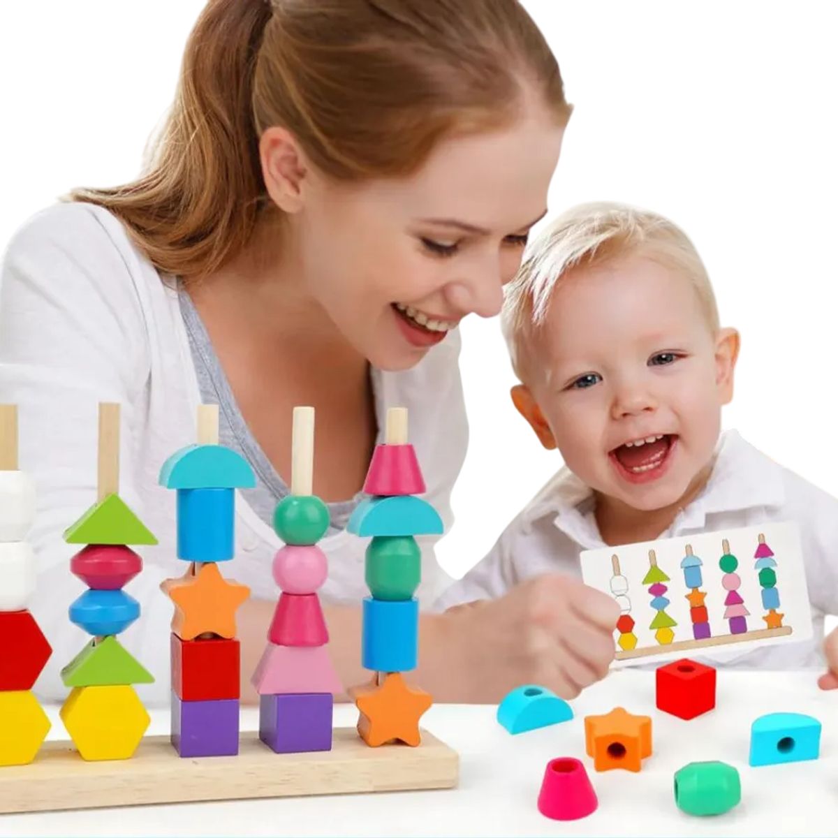 GENERICO - Encaje De Figuras Con Patrones Montessori Madera