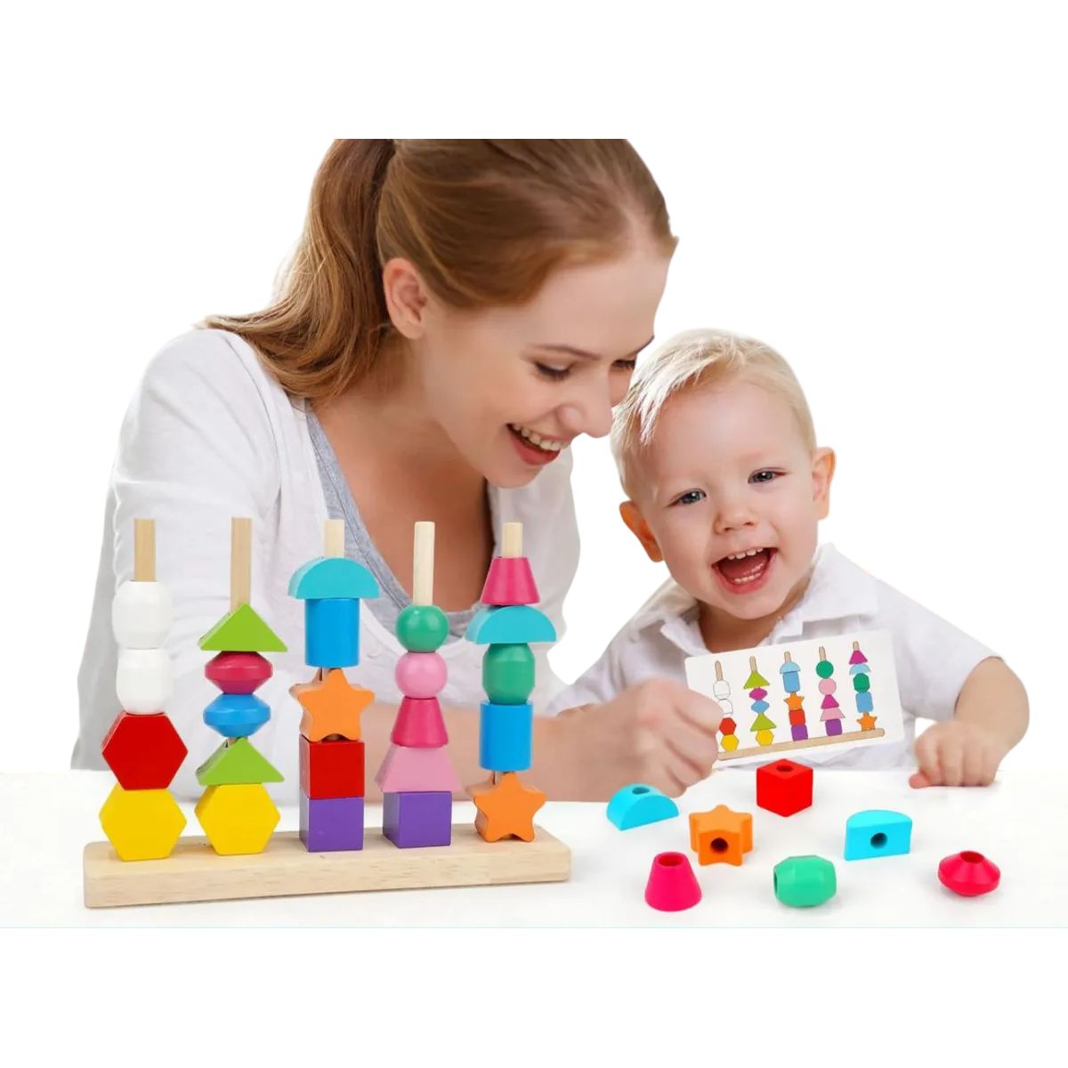 GENERICO - Encaje De Figuras Con Patrones Montessori Madera