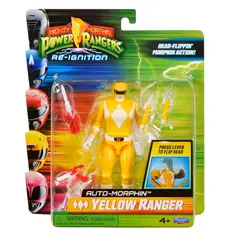 IMEXPORTA - Figura Power Rangers Mighty Auto-morphin 15cm Con Accesorios AMARILLO