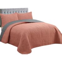 Cobertor Quilt De Verano Cubrecama 2 Plazas Colcha 230x250cm GS Salmon