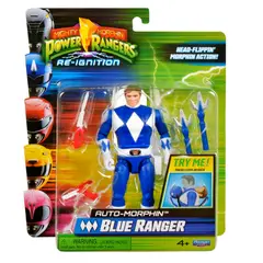IMEXPORTA - Figura Power Rangers Mighty Auto-morphin 15cm Con Accesorios AZUL