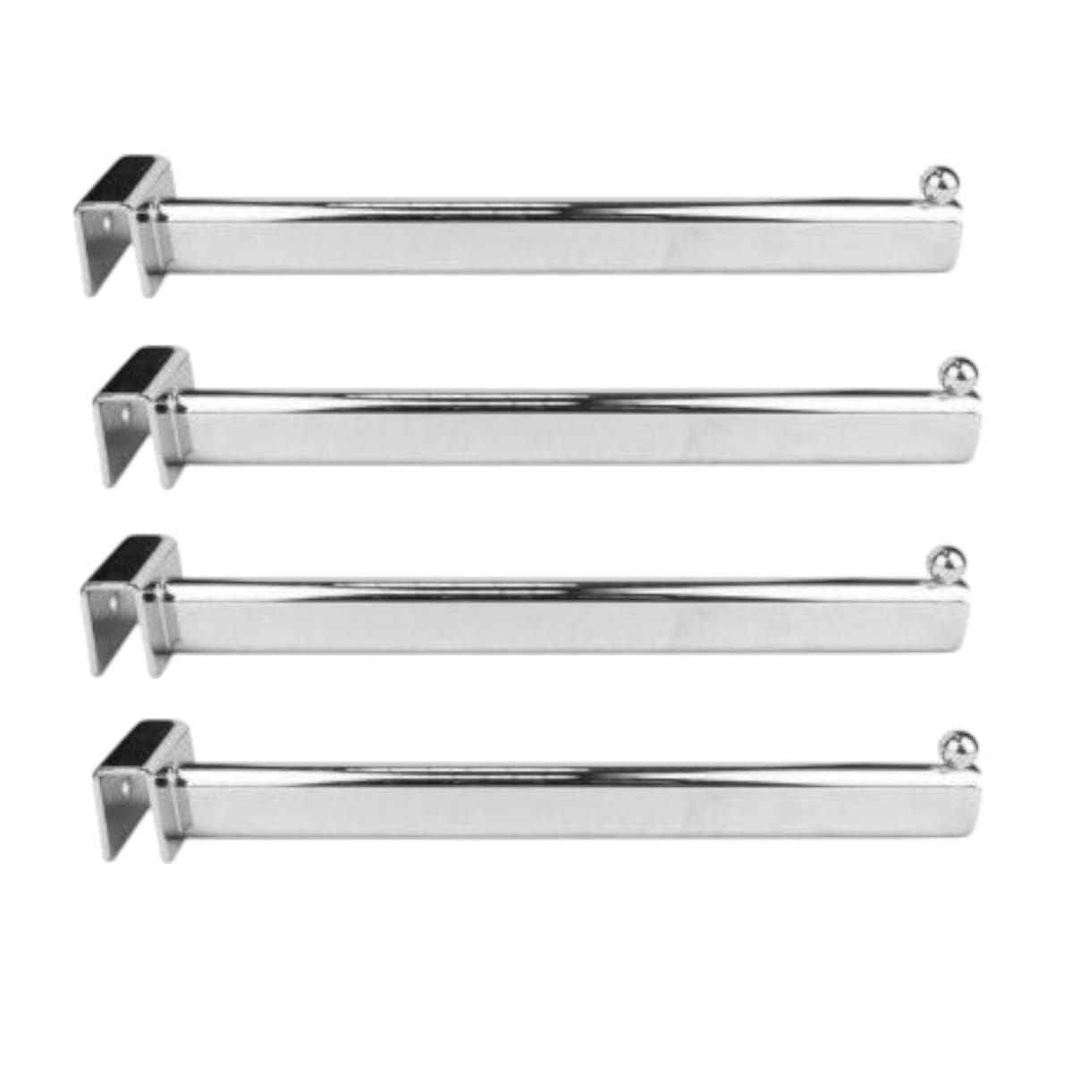 GENERICO - Pack 4 Soporte para Barra Metal 1 Punto 40cm Gms