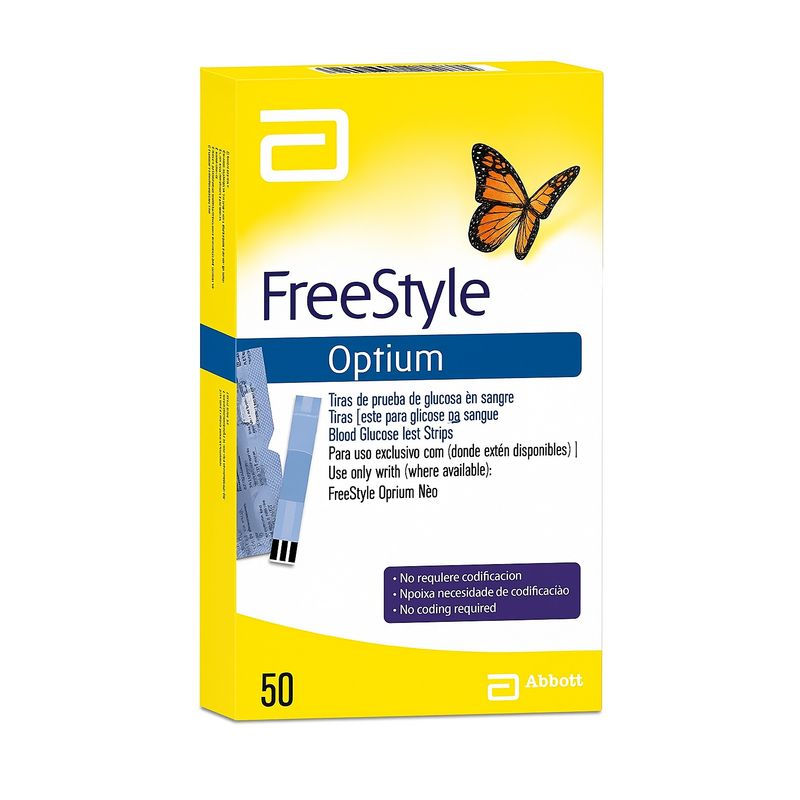 GENERICO - Tiras Reactivas 50 Unids Freestyle Tiras Reactivas Glucometr