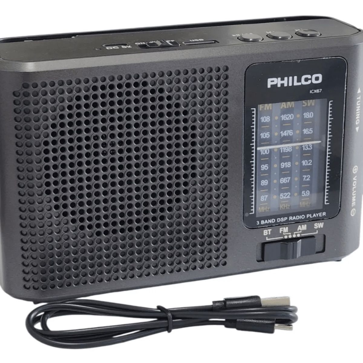 PHILCO - Radio Recargable Linterna Bluetooth Fm Am Sw Philco ICX67