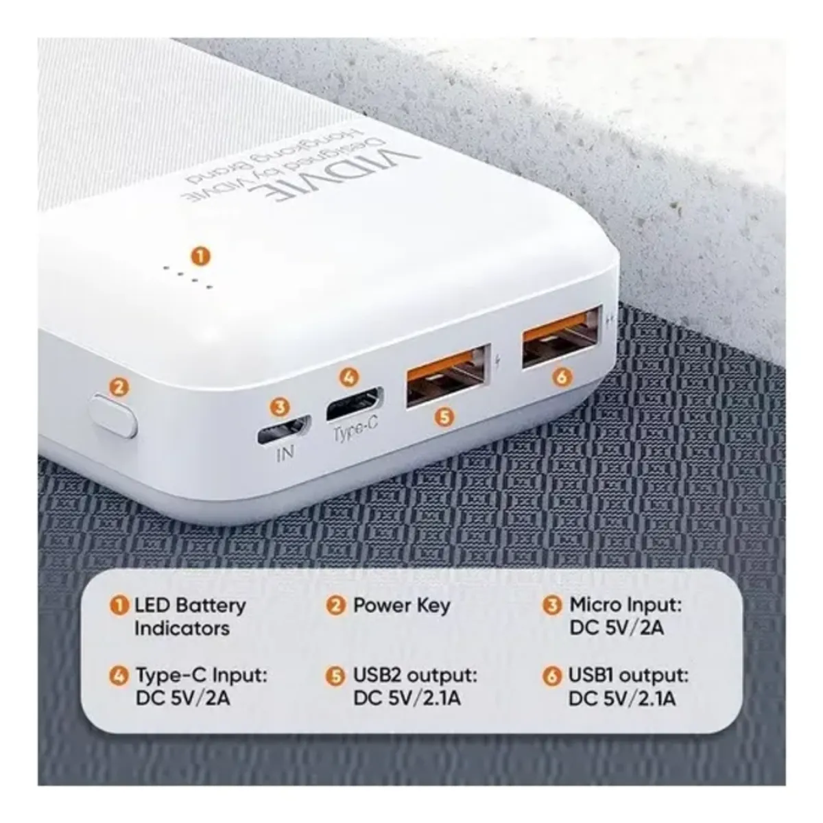 GENERICO - Cargador Portátil Power Bank Batería Externa 20000mah
