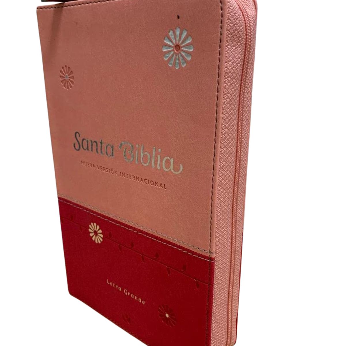 UNILIT - Biblia Letra Grande Nvi Con Cierre - Imitacion Piel Fucsia y Rosa