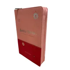 UNILIT - Biblia Letra Grande Nvi Con Cierre - Imitacion Piel Fucsia y Rosa