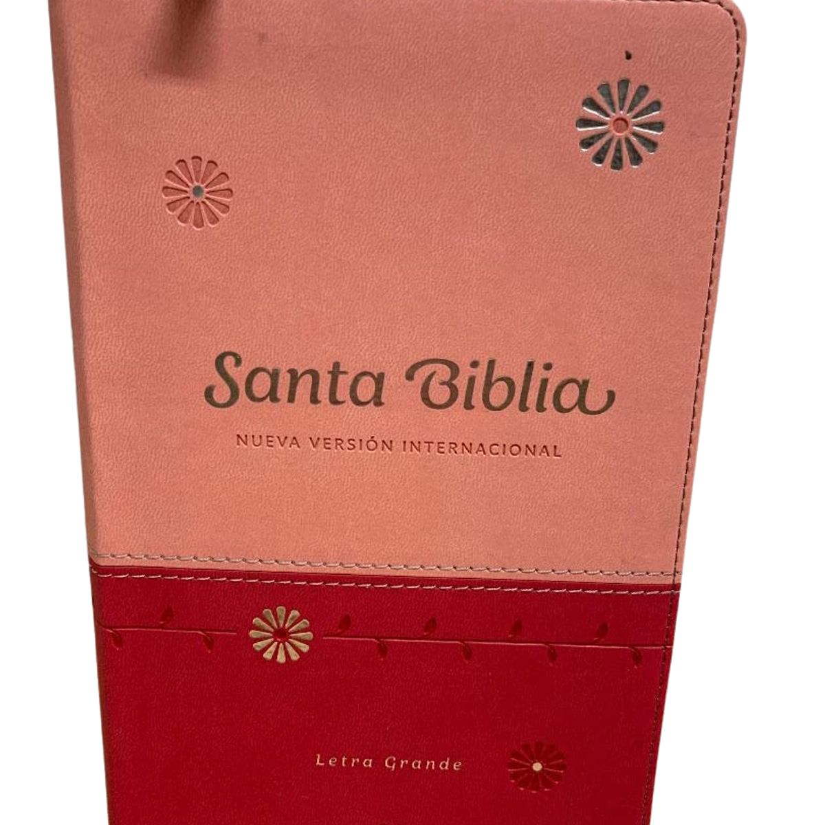 UNILIT - Biblia Letra Grande Nvi Con Cierre - Imitacion Piel Fucsia y Rosa
