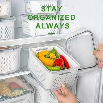 Imagen 2 del producto Organizador Refrigerador Cocina Set 5 Contenedores Con Tapa