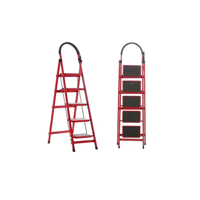 GENERICO - Escalera Metálica Plegable Antideslizante 5 Niveles