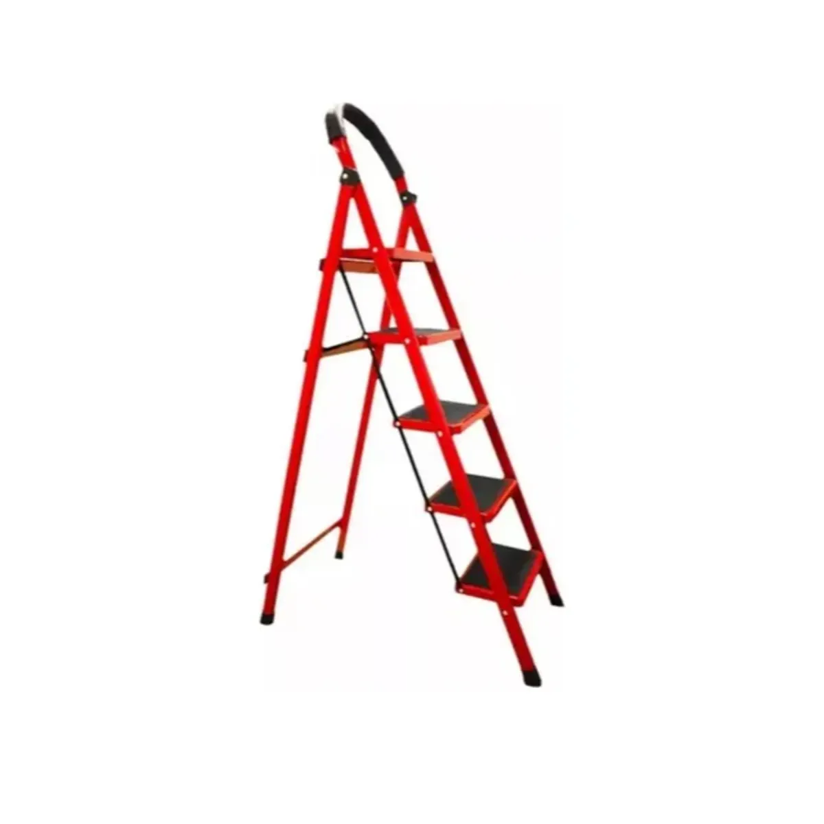 GENERICO - Escalera Metálica Plegable Antideslizante 5 Niveles