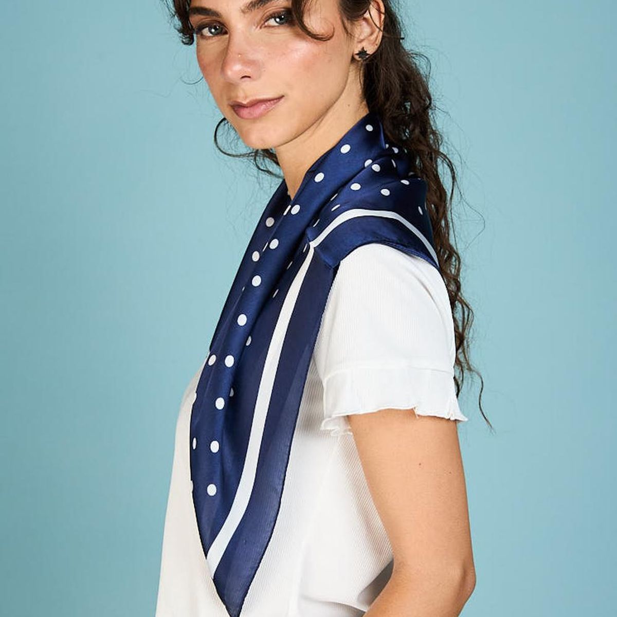 ECLIPSE - Pañuelo Emilia Satinado Azul Eclipse