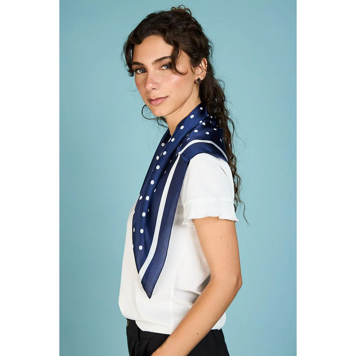 ECLIPSE - Pañuelo Emilia Satinado Azul Eclipse