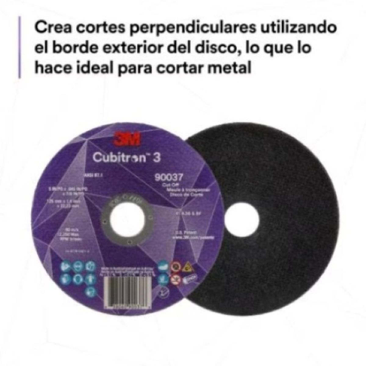 3M - Pack 25 Disco Corte 4 12 Cubitron 3 90041 G36+ 3M