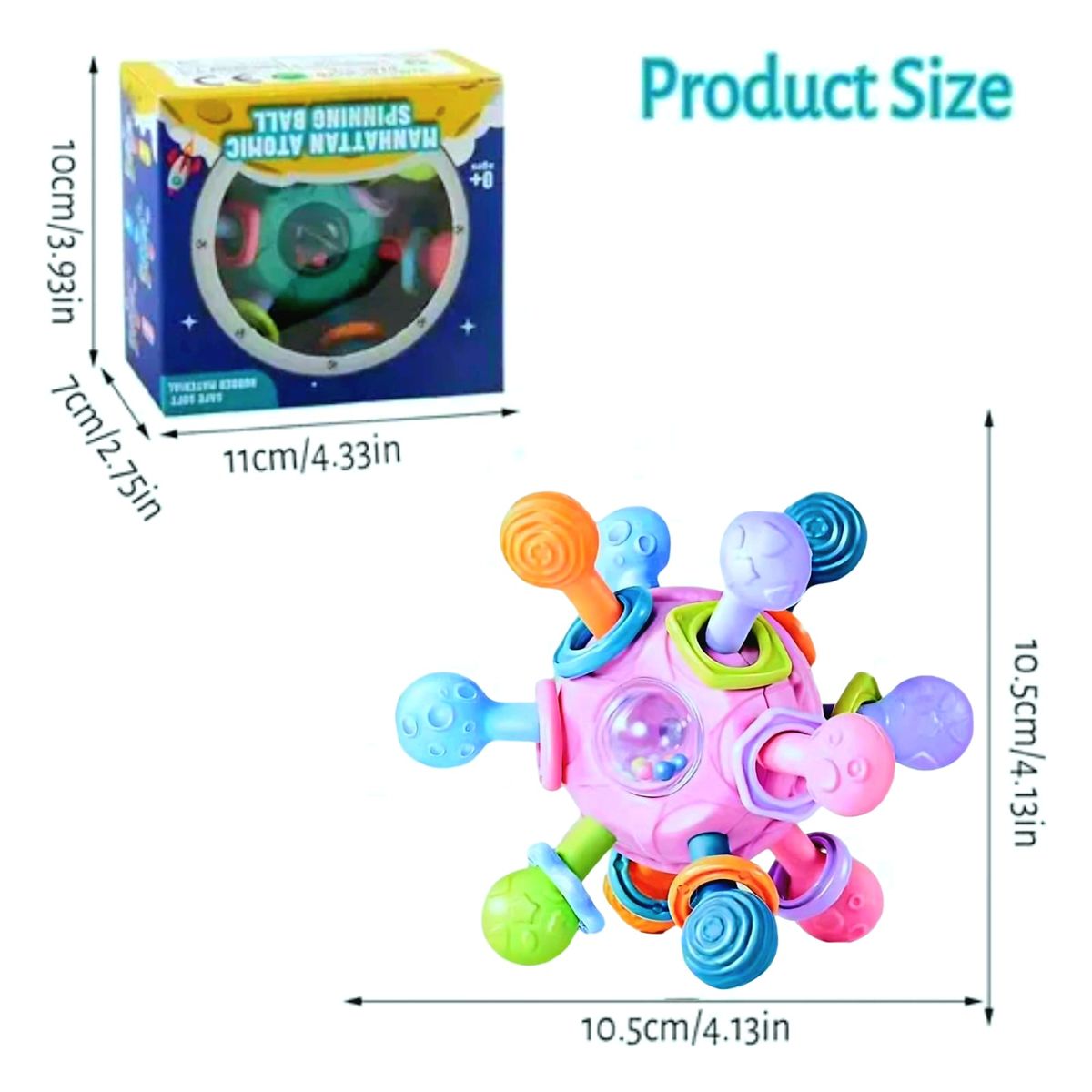 GENERICO - Juego Sensorial Pelota De Dentición Anti estresante Silicona