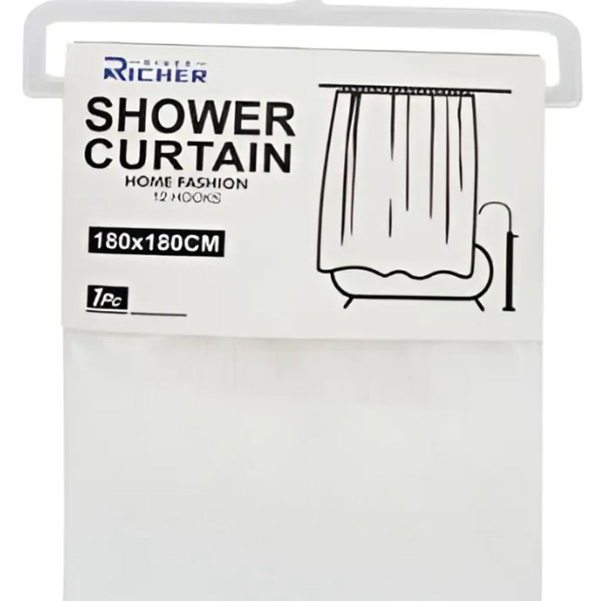 GENERICO - Cortina De Ducha Blanco 180x180cm