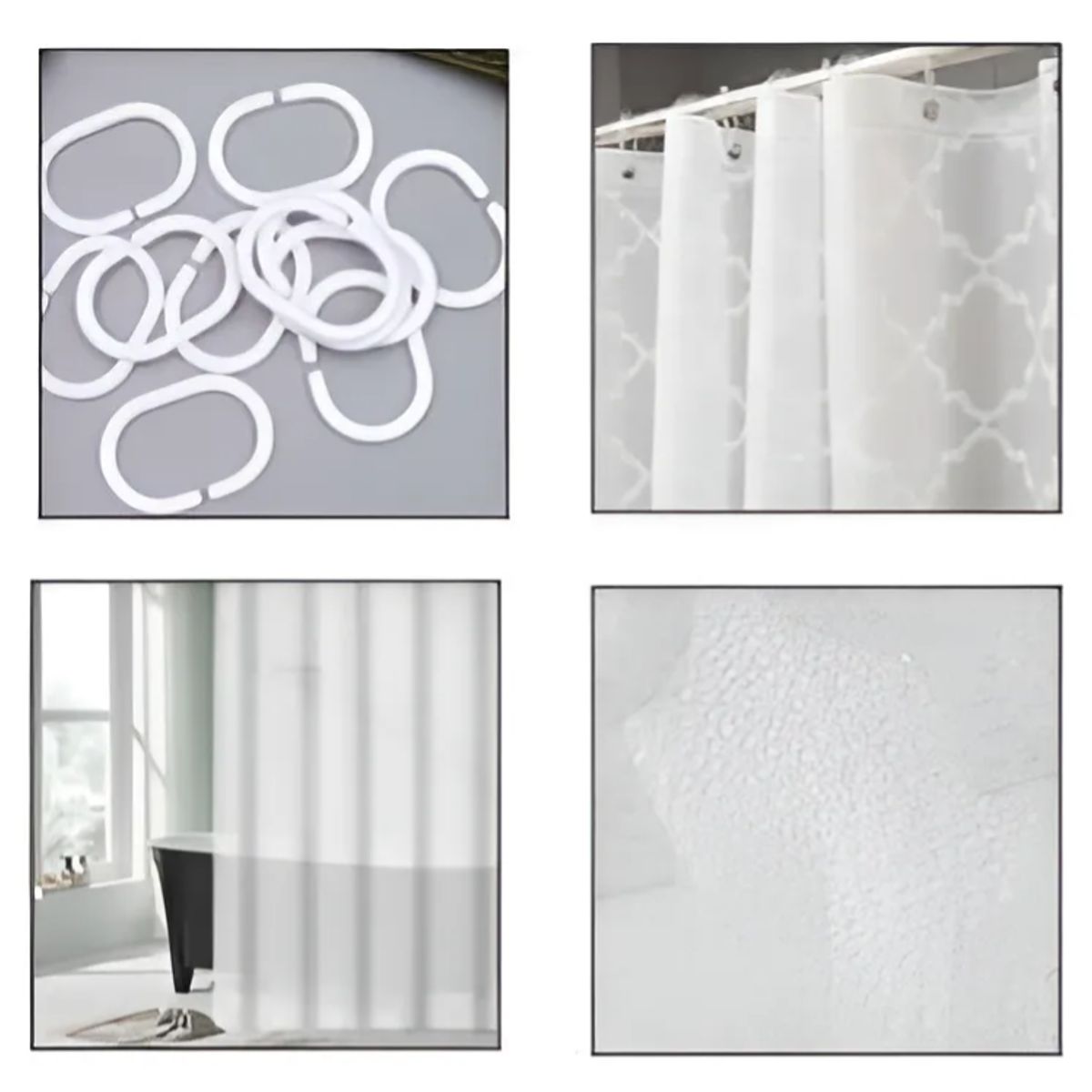 GENERICO - Cortina De Ducha Blanco 180x180cm