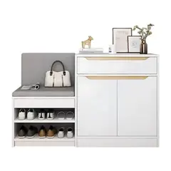 CRUSEC - Zapatero Con Armario Cajon 110x30x75CM Organizador Moderno