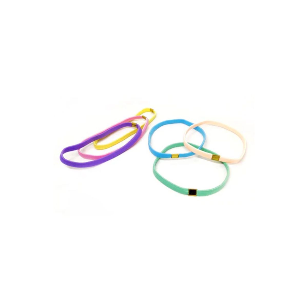 GENERICO - Cintillo Elastico Pastel Set De 6 Piezas X 1 Unidad